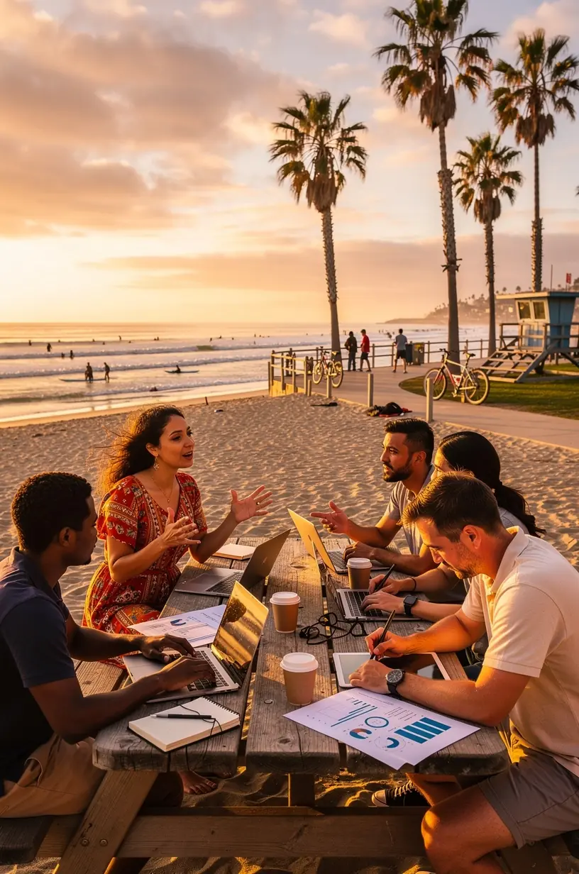 Close-up of hands configuring automation software on a laptop in a modern office environment
